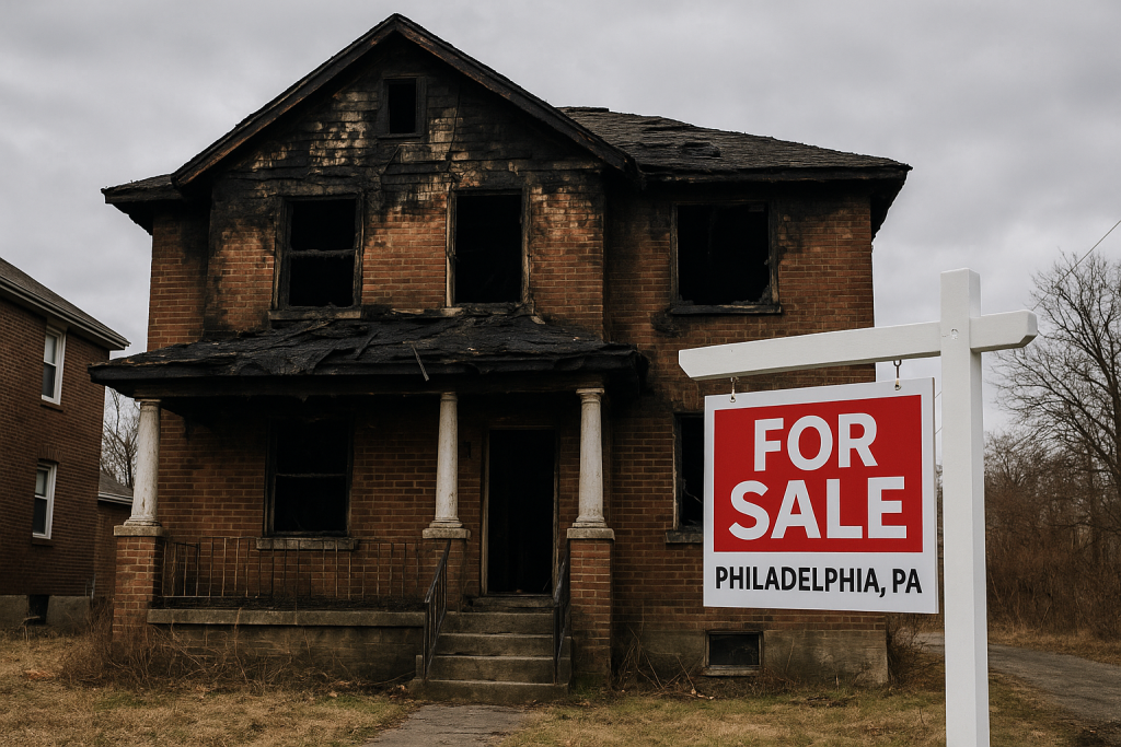 Sell a House with Fire Damage in Philadelphia, PA